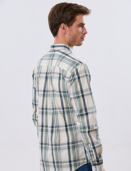 CAMISA CUADROS Blanco