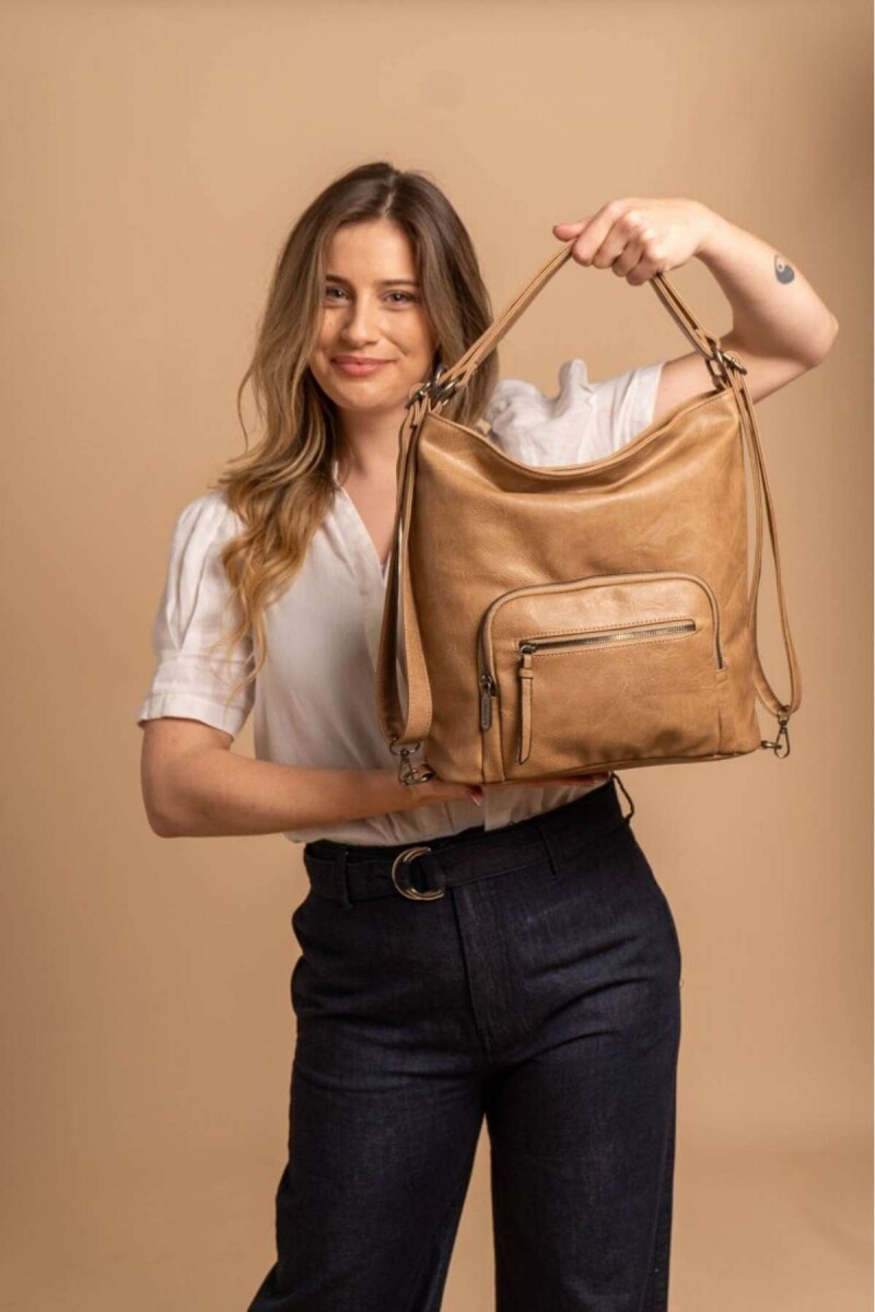 Cartera Mochila Verbena - Almendra 