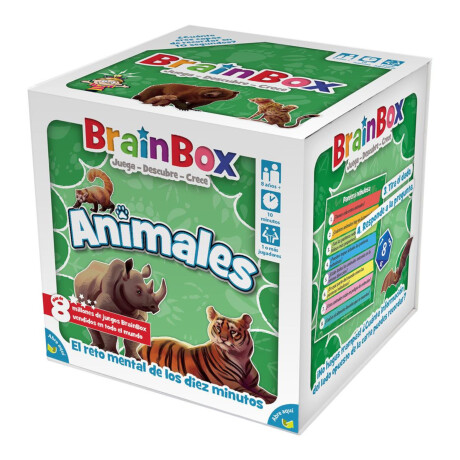 Asmodee - Brainbox Animales Juego de Mesa. +8 Años. 1 o Más Jugadores. Idioma Español. 001
