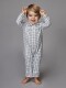 Pijama De Cuadro Vichy Gris Azulado