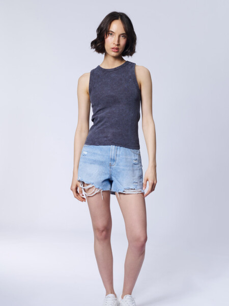 Short jean roto Celeste