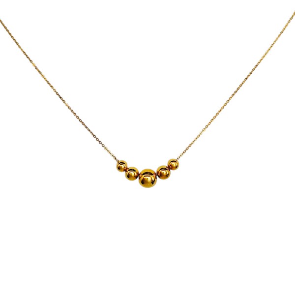 Conjunto Bolitas-Oro bajo-Sin piedra-CJ8039 Sinpiedra