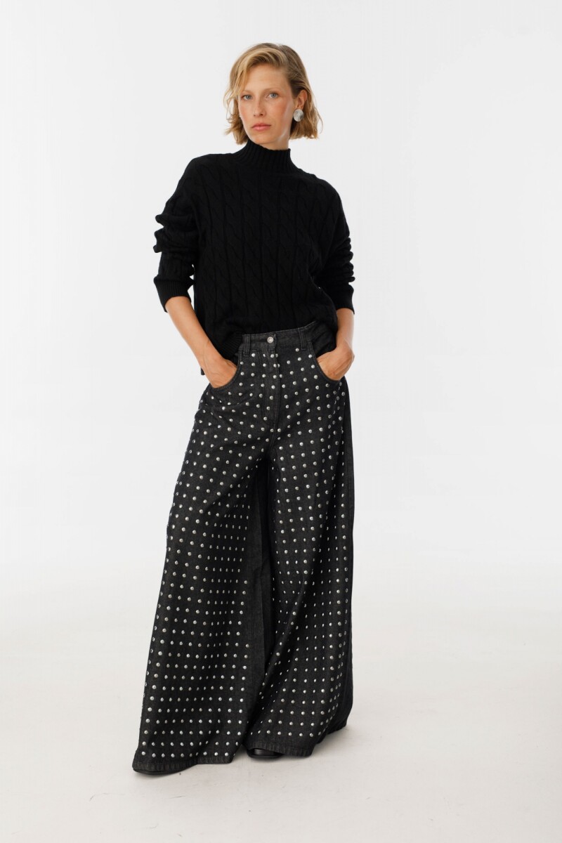 Pantalon Borchie Negro