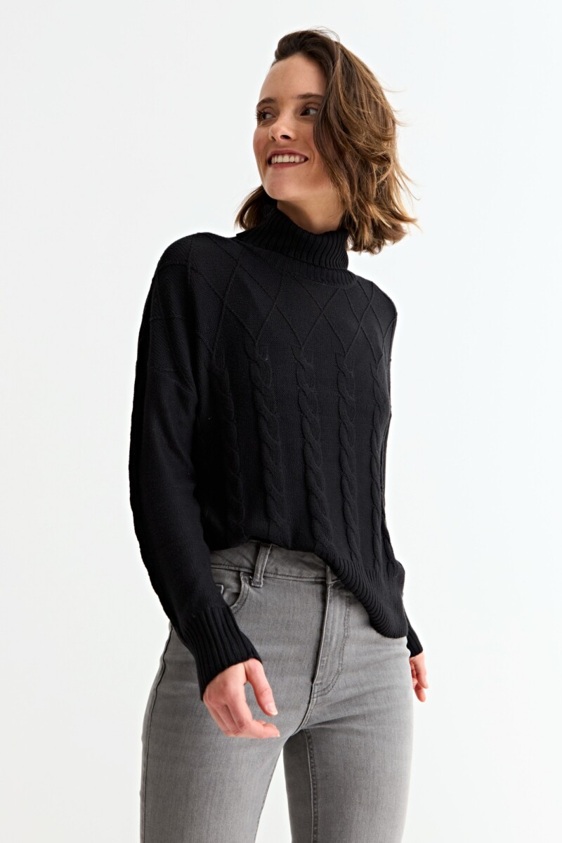 Sweater con estructura - Negro 