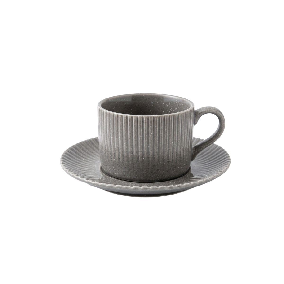 TAZA C/PLATITO GRIS COMB 100ML 