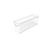 Caja cesto organizador plástico transparente 37x10x13 cm OU Caja Cesto Organizador Plástico Transparente 37x10x13 Cm Ou