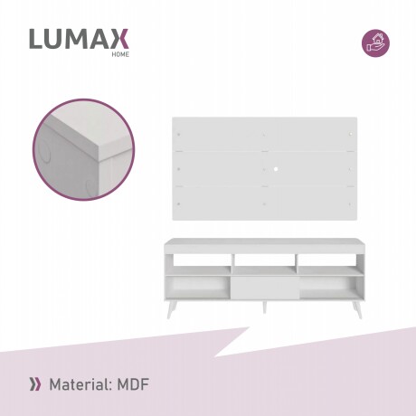 Rack con Panel para TV hasta 65 Pulgadas Blanco