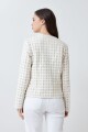 Chaqueta eco cuero con tul crudo