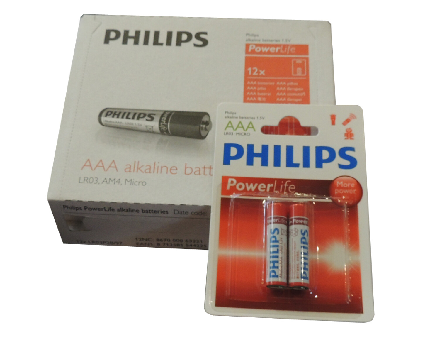 Pack de 12 Blister de Pilas Alcalinas Philips Aaa X 2U - 001 