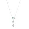 Cadena Triple-Plata 925-Piedra Topacio azul-CD2003 conpiedra