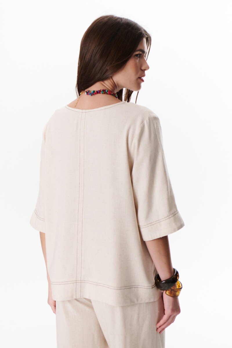 BLUSA LINO EVA BEIGE