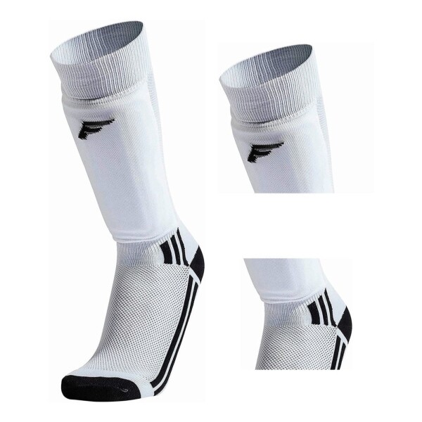 Franklin Medias Con Canillera Pantorrillera Fútbol Hockey Color Variante Blanco