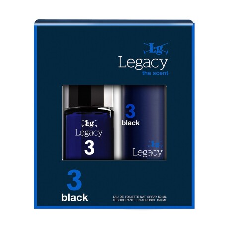 Set Perfume Legacy 3 Black Edt 50ML y Desodorante 150ML 001