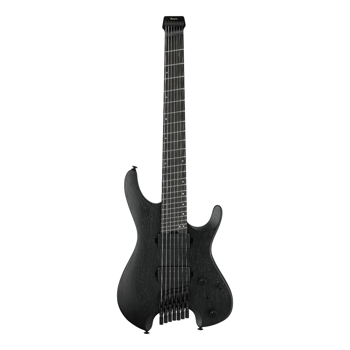 Guitarra Electrica Ibanez Qx527b-wk 7str Weathered Black Headless Con Funda 