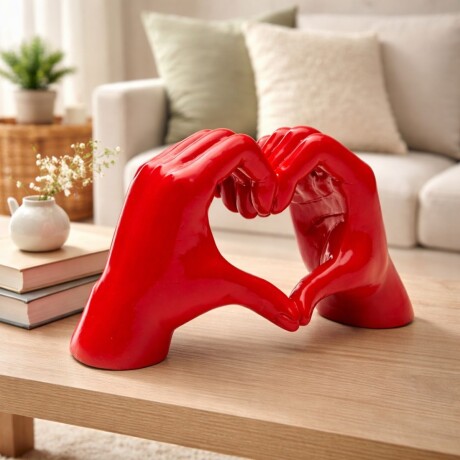 DECORACION HEART HANDS ROJO - -
