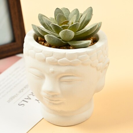 Maceta Cabeza De Buda Blanco Modelo 2