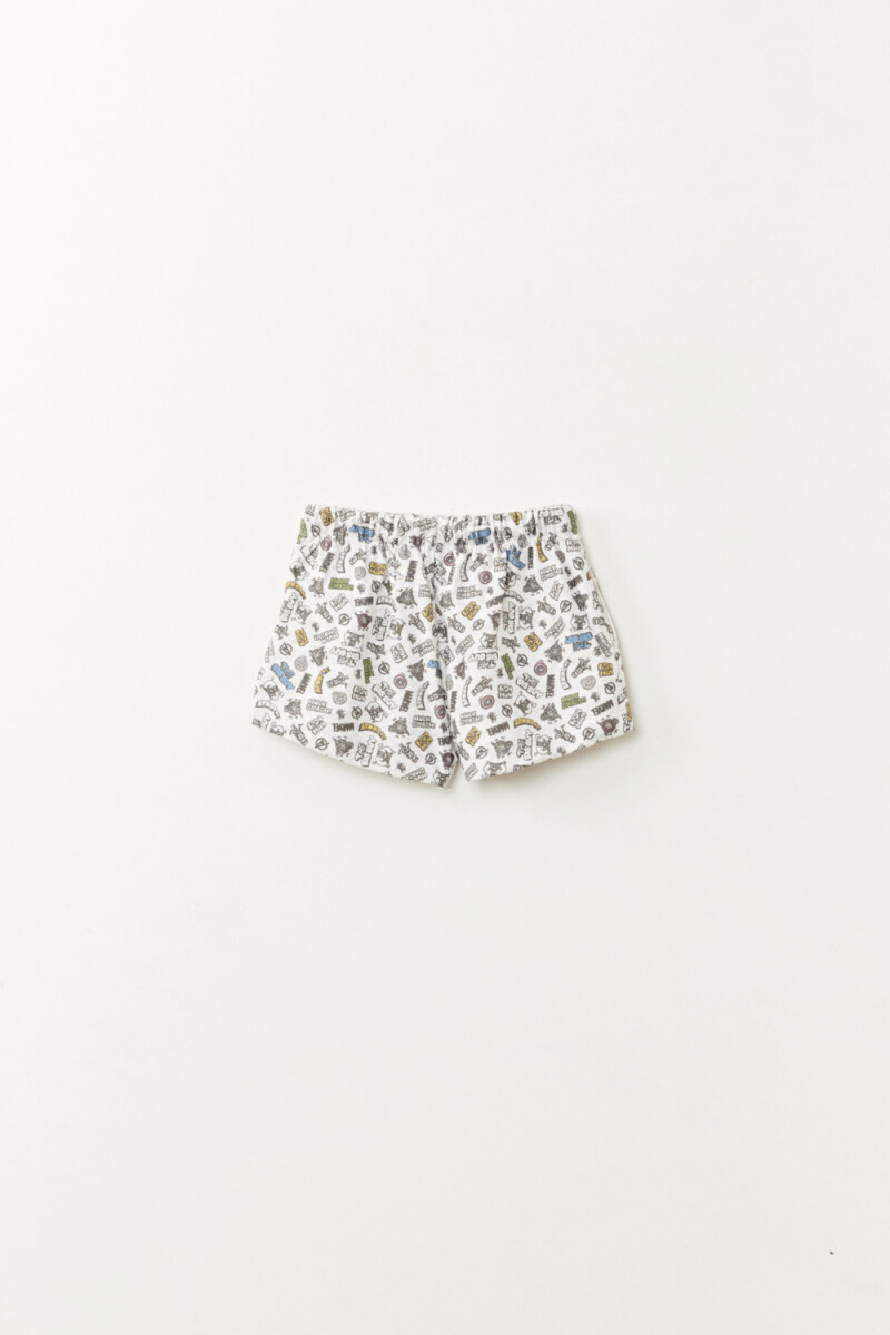 Short Marvel Gris Claro Melange