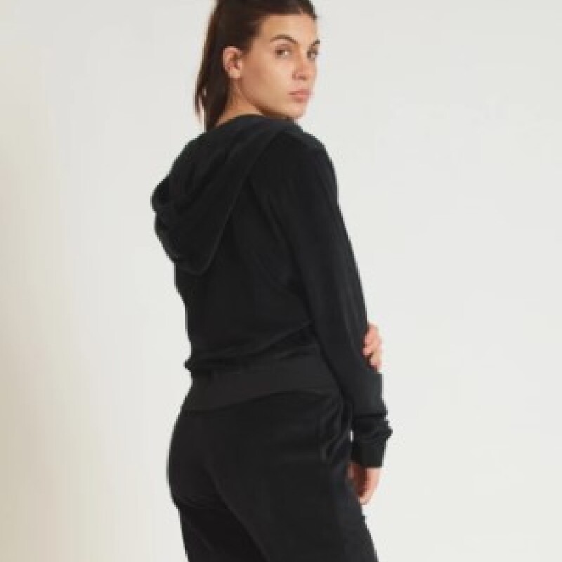 Campera velour - Micaela Silvera Negro