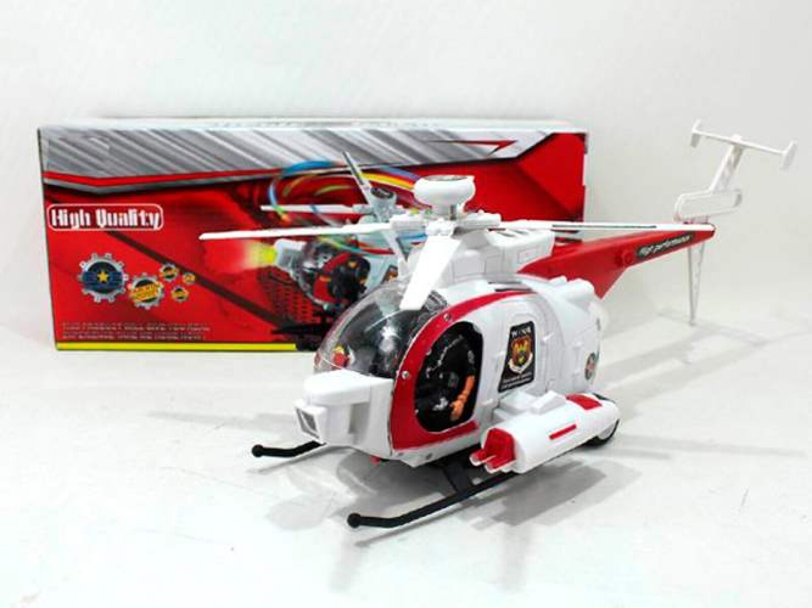 Helicóptero Comercial Con Luz Y Sonido 36x15cm 