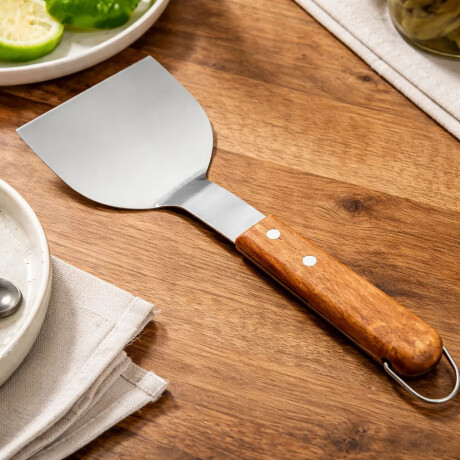 Espátula Para Hamburguesas Parrilla 31cm Acero Inoxidable Natural