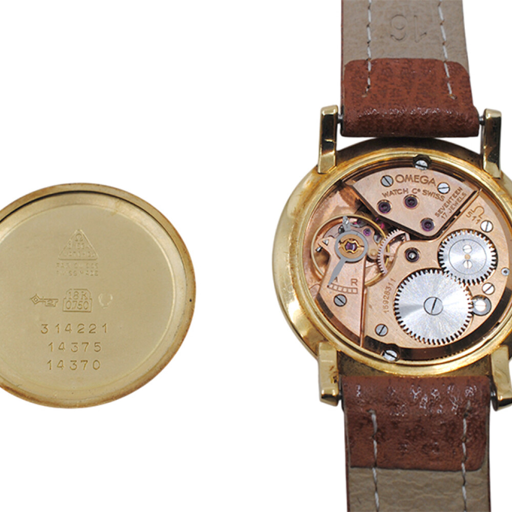 Omega oro 18k 14375/14370 dos agujas calibre 511 año 1957 Omega oro 18k 14375/14370 dos agujas calibre 511 año 1957