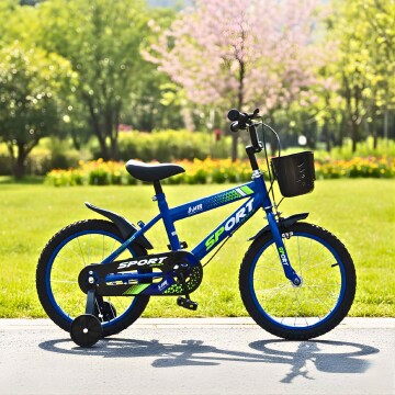 Bicicleta Infantil Sport Rod 16 Canasto Guardabarros Azul 1