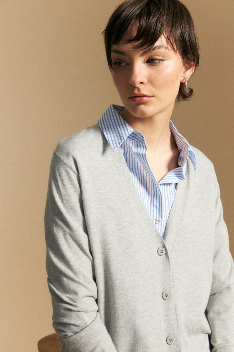 CARDIGAN ROMERO Gris Melange