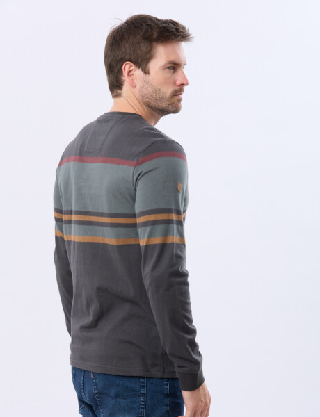 REMERA RAYADA Gris