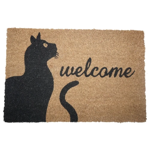 Felpudo Coco - 40x60 cm Welcome Gato
