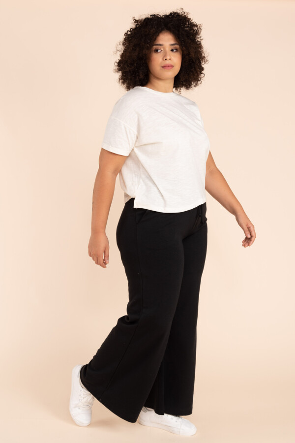 Pantalón deportivo wide leg cargo Negro