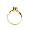 Anillo Halo-Oro Bajo-Piedra Zafiro y Zirconia-AN8123 conpiedra