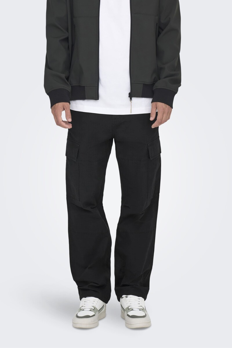 PANTALÓN CARGO RAY Black