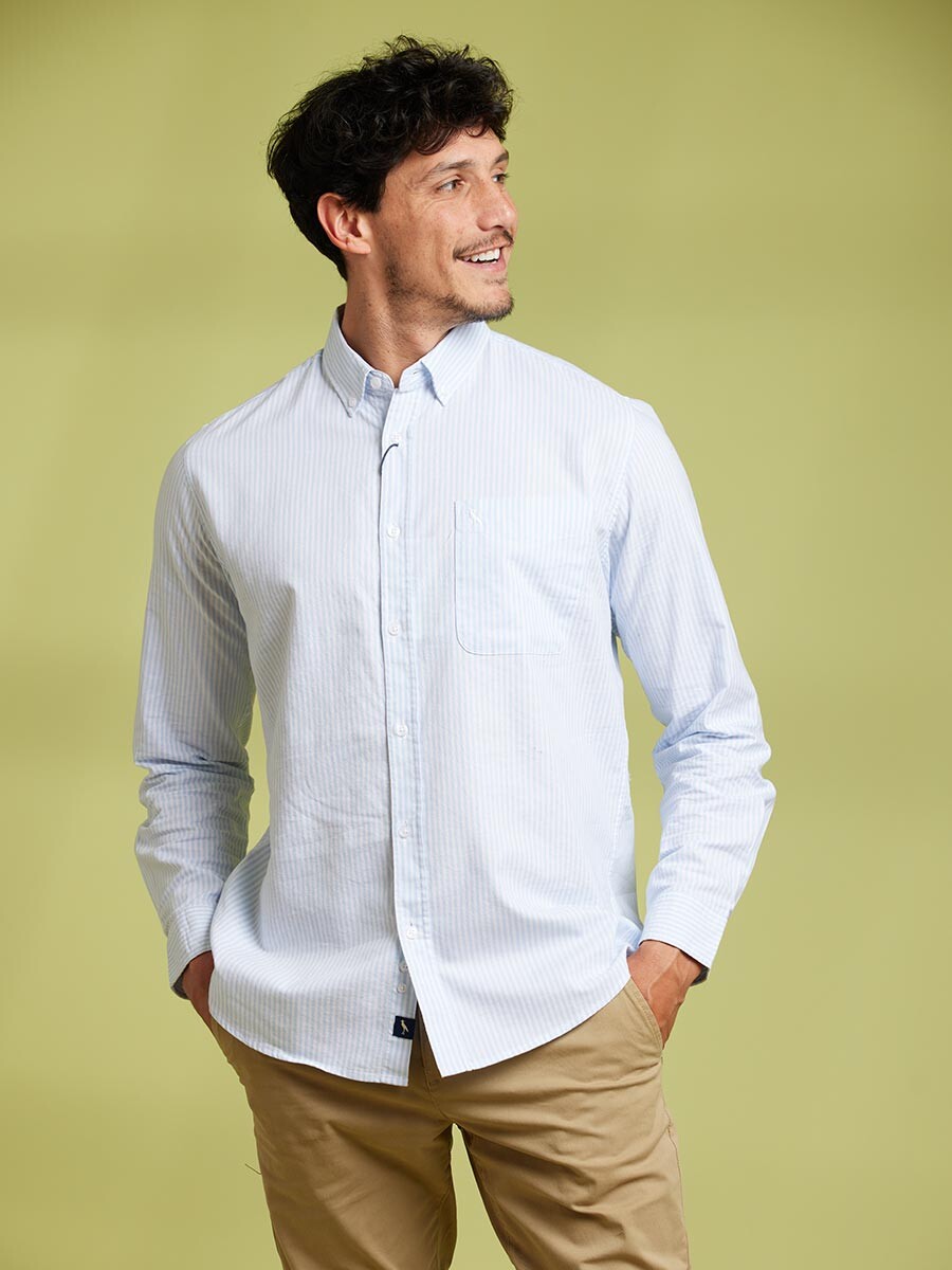 CAMISA ONEUR POLANCO - Blanco/celeste 