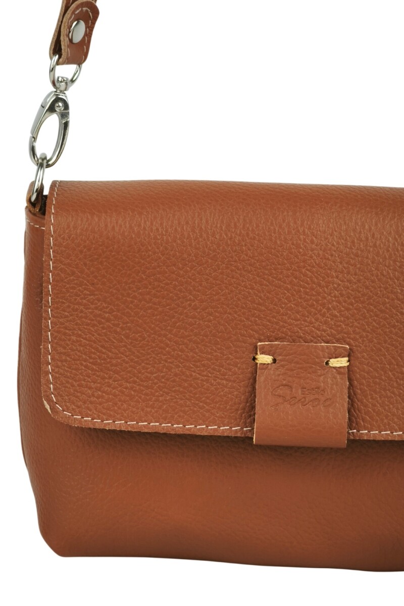 Morral con solapa chico Dulce de Leche