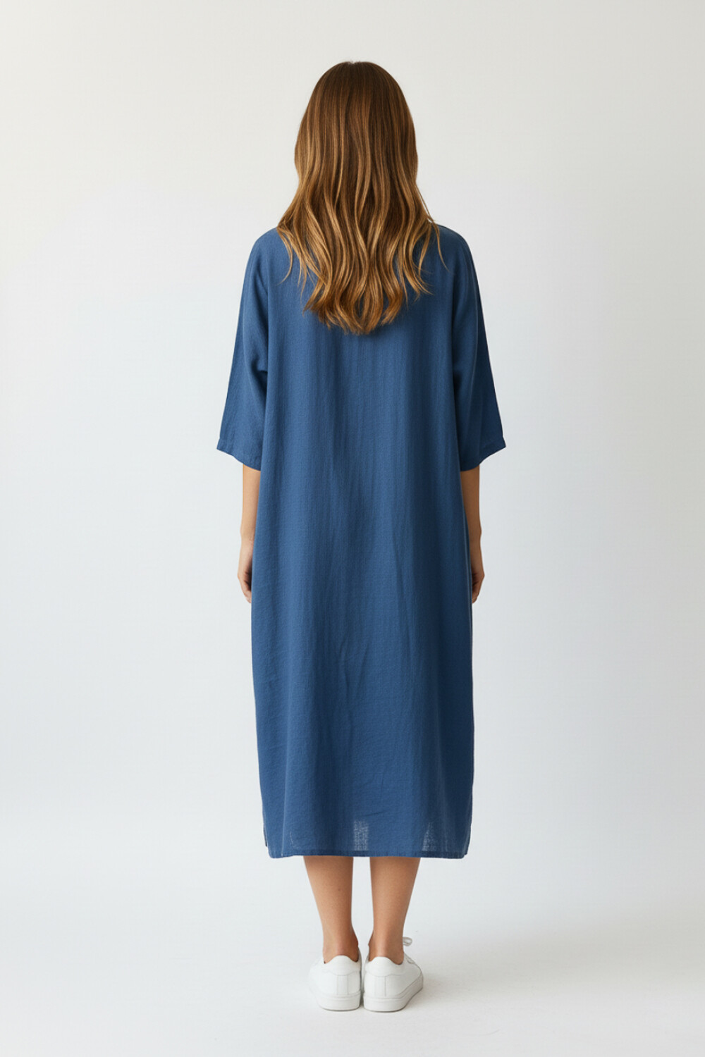 Vestido Judhit Azul Grisaceo