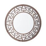 ESPEJO CIRCULAR MARCO C/DISEÑO ETNICO MADERA. D50CM ESPEJO CIRCULAR MARCO C/DISEÑO ETNICO MADERA. D50CM