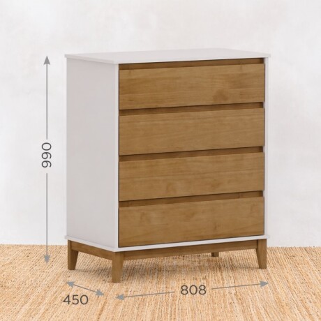 Cómoda Prata Blanca Y Natural (ref. 2801 U