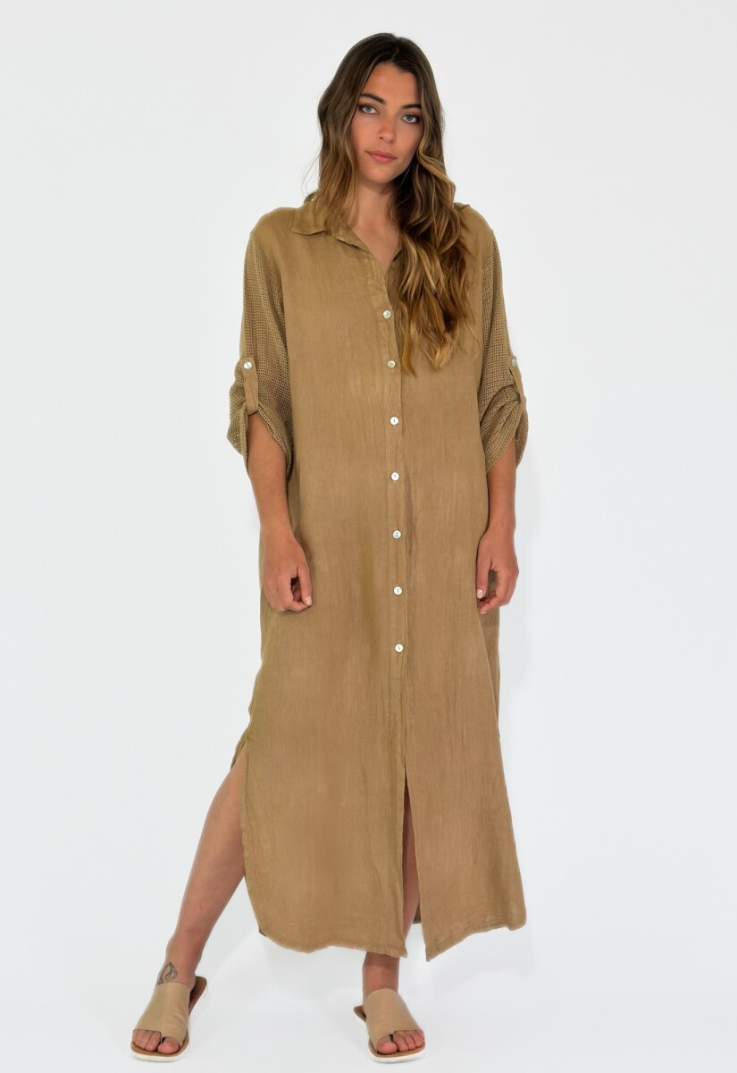 VESTIDO VENETO - CAMEL 