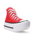 Championes Unisex Converse Ctas Lift Double Stack HI Rojo - Blanco - Negro