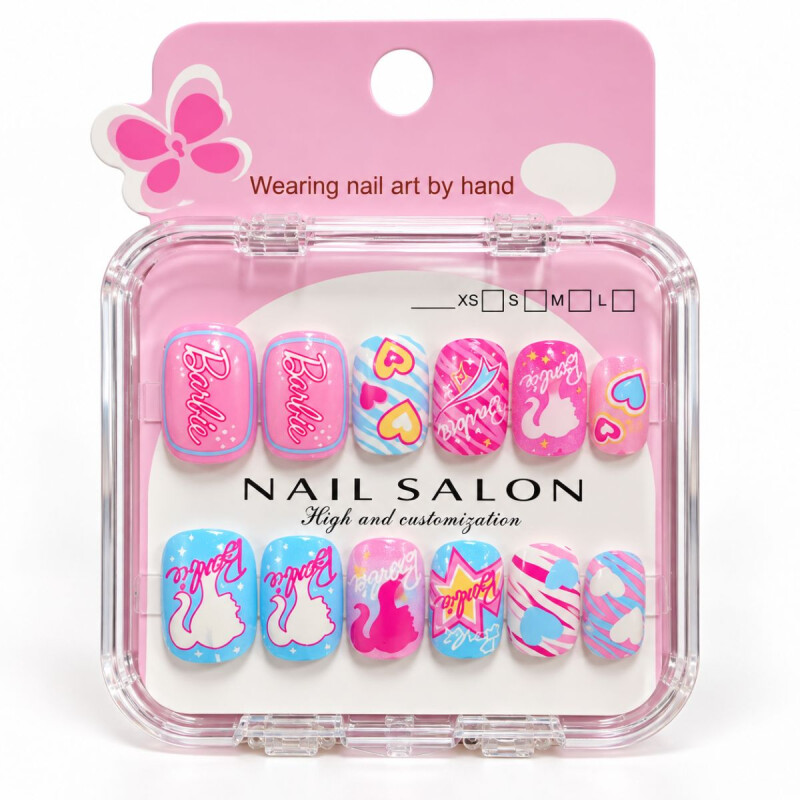 Uñas Postisas infantiles Barbie