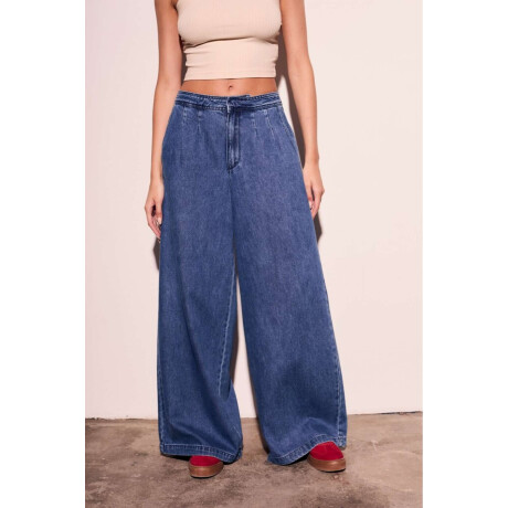 Jean Tiro Bajo Pinzas Denim
