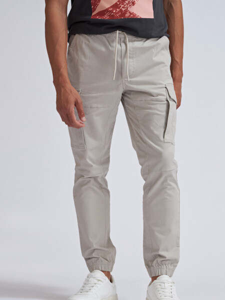Pantalón cargo jogger Gris Claro