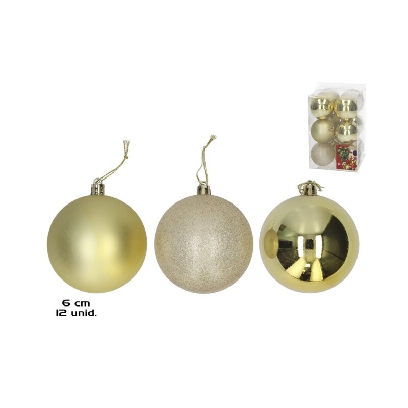 Esferas Navideñas Púrpura 6 cm – Pack x12 GE SET 12 BOLAS DE NAVIDAD PURPURA 6CM