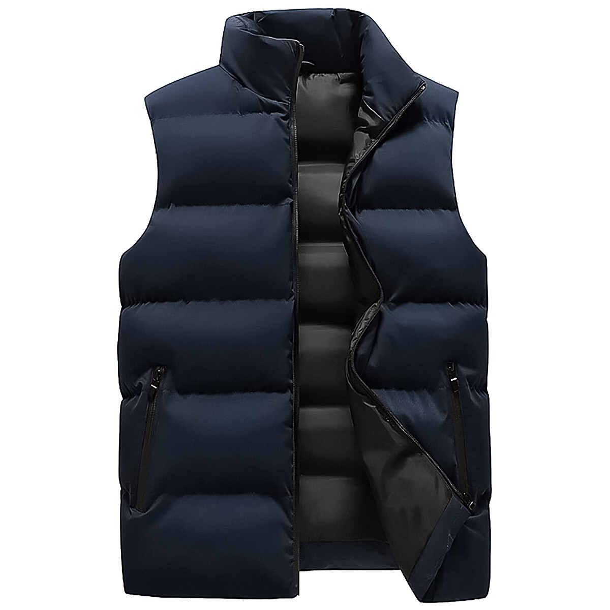Chaleco Inflado Uzspace Hombre Invierno Con Bolsillos - Azul Oscuro 