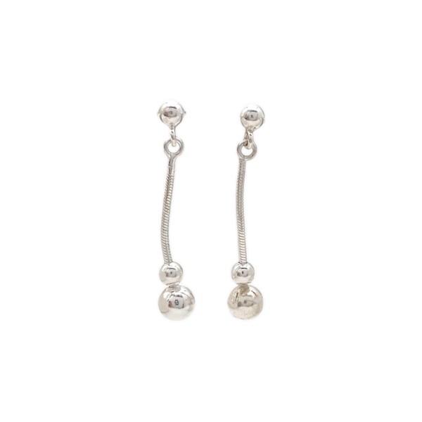 Caravanas Colgantes Puntos-Plata 925-Sin Piedra-CA4053 sinpiedra