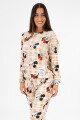 Pijama mickey velour Beige