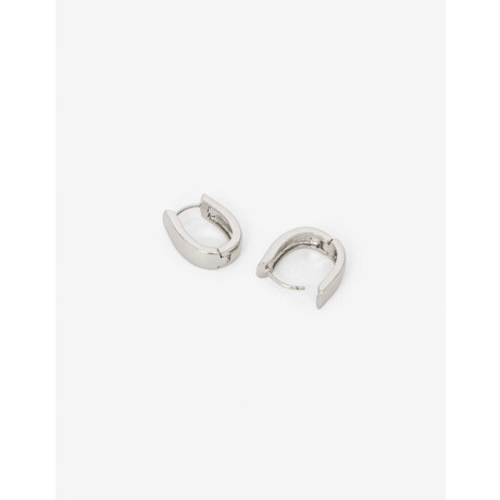 Argollas De Metal Bold Plateado Rodio