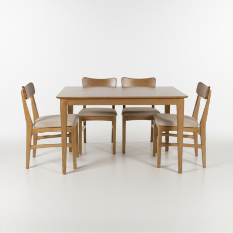 Juego de Comedor Olmo - Mesa 120 + 4 sillas 0001 (Miel)