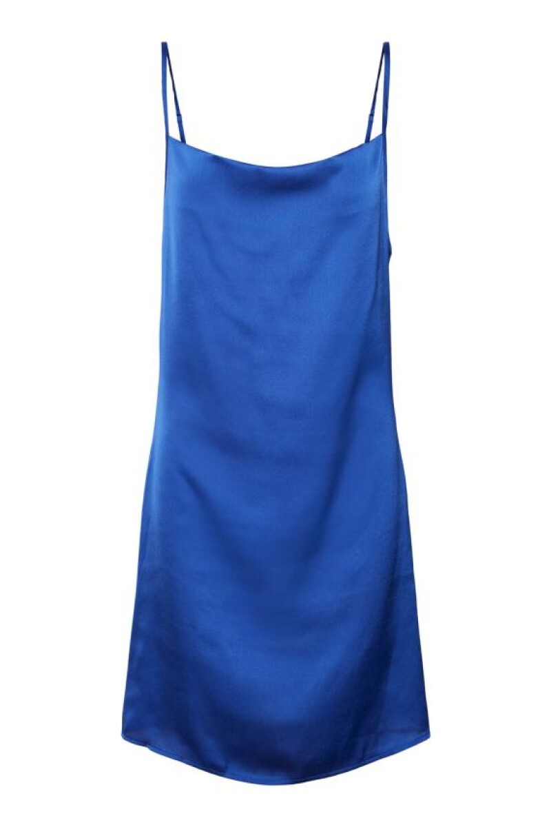 vestido saten trend Dazzling Blue