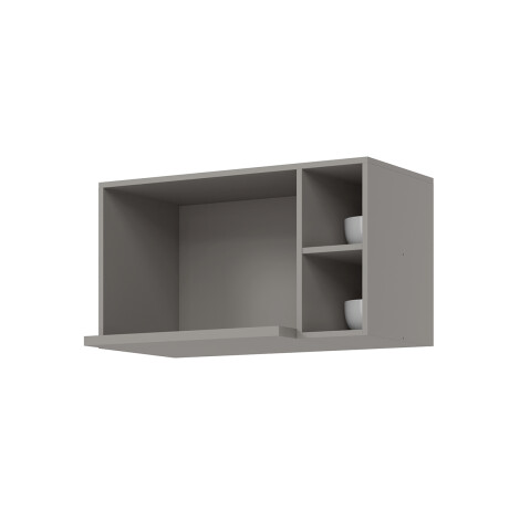 AÉREO ARMARIO PARA MICROONDAS CON NICHOS - LÍNEA AMERICANA. GRIS